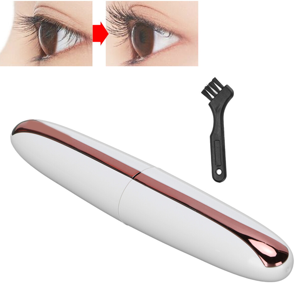 White Usb Rechargeable Electric Eyelash Curler 450Mah For Natural & False Eyelashes