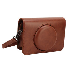 Sac pour appareil photo rétro C210R Mini Shot2 avec bandoulière réglable en cuir PU