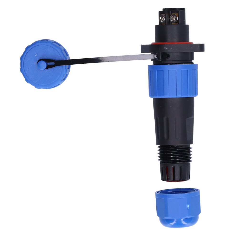Waterproof 2 Pin Aviation Power Socket Ip68 250V 20A Flanged For Cable Lp16 4941376756848