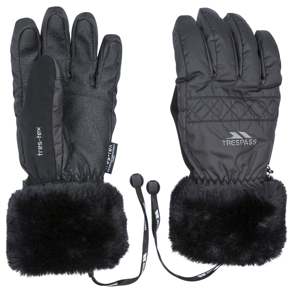 Trespass Women's Black Yanki Gloves - L - Image 4