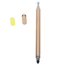 2-in-1 Gold Stylus-Stift für Telefone & Tablets, Aluminiumlegierung, Ersatzspitzen