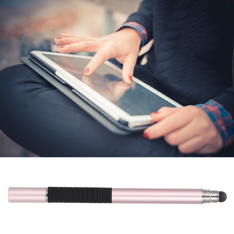 High Sensitivity Aluminum Stylus Pen For Touchscreen, 2 Nibs Pink 8271376758082