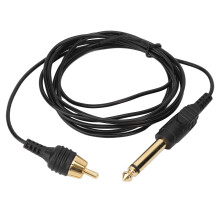 Cabo de clipe para tatuagem para artistas profissionais, cabo universal para máquina de tatuagem com conector DC/RCA e transmissão de corrente