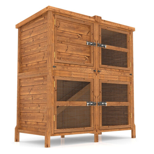 4ft Chartwell Double Luxury Rabbit Guinea Pig Hutch 2
