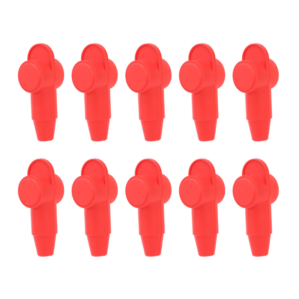 10Pcs Silicone Terminal Cover For 10Â2Awg Alternator Battery Stud Red 8201376761140