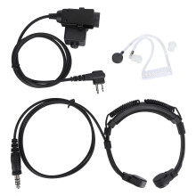 Acoustic Tube Throat Mic Headset, Outdoor Activities Bone Conduction Technology for Discreet Communications, Clear Sound Quality