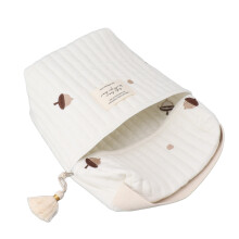 Baby Diapers Bag in Cotone con Zaino per Passeggino, Pratico Spazio per Giocattoli e Cuciture Carine