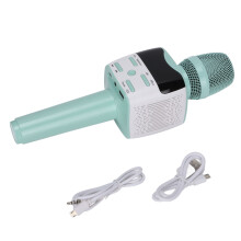Draagbare karaokemachine met Bluetooth-connectiviteit en stemmodulatie, ondersteunt MP3-, WMA- en WAV-formaten, compatibel met Android- en