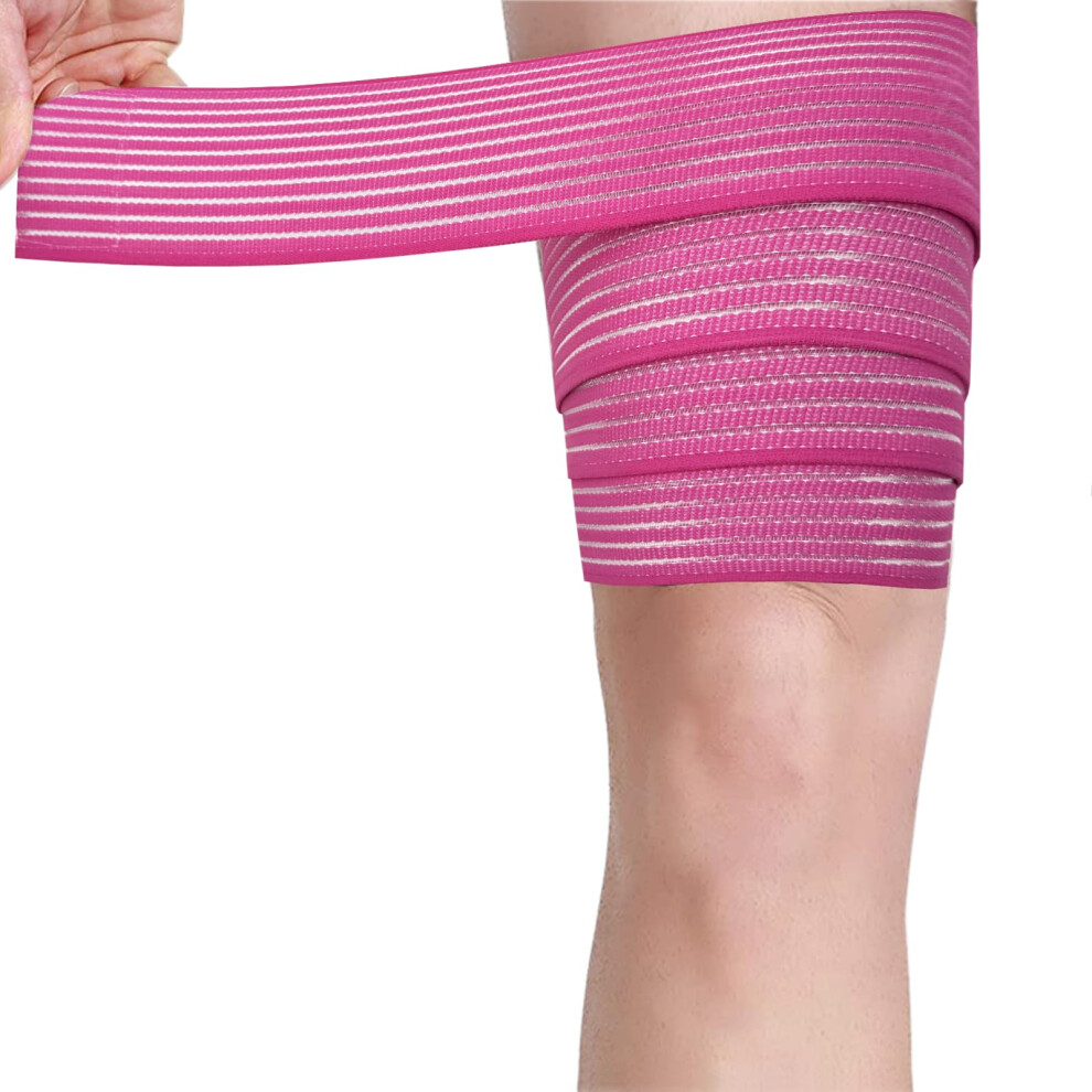 Red Thigh Brace Compression Sleeve For Men And Women, Shin Splints, Thigh Pain, Football Tennis Volleyball Basketball,