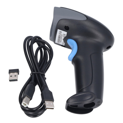 Barcode Scanner With Auto Sensing Mode, Wireless And Wired Connection High Speed Scanning For 1D 2D Barcodes, Offline Storage Durable And Ergonomic 1