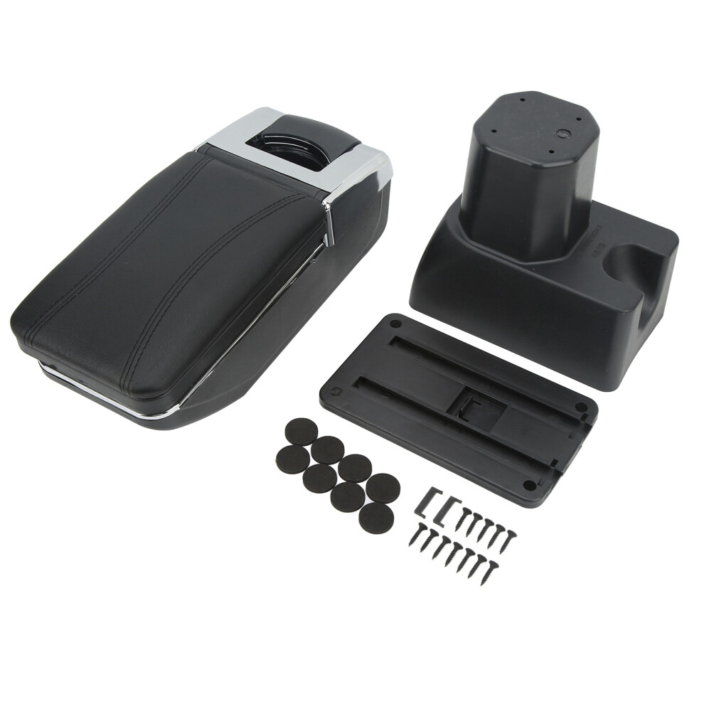 Center Console Organizer Storage Box, Leather Car Center Console Armrest Box With Spacious Storage And Comfortable Armrest Support, Ergonomic Design 9358999835921