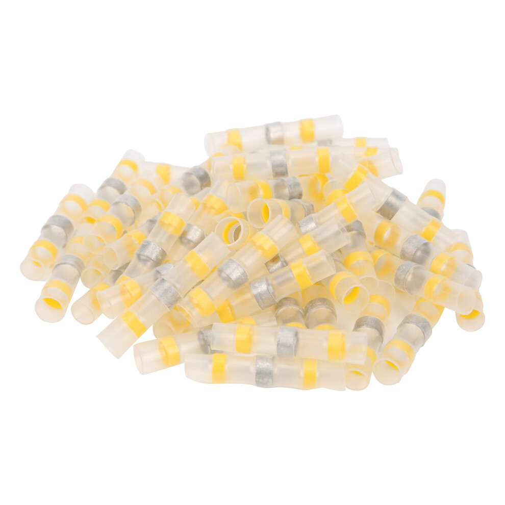 Solder Seal Wire Connectors Heat Shrink Butt Terminals, Waterproof Insulated Marine Automotive Copper Splice Connectors, Heat Activated Adhesive 9358999836553