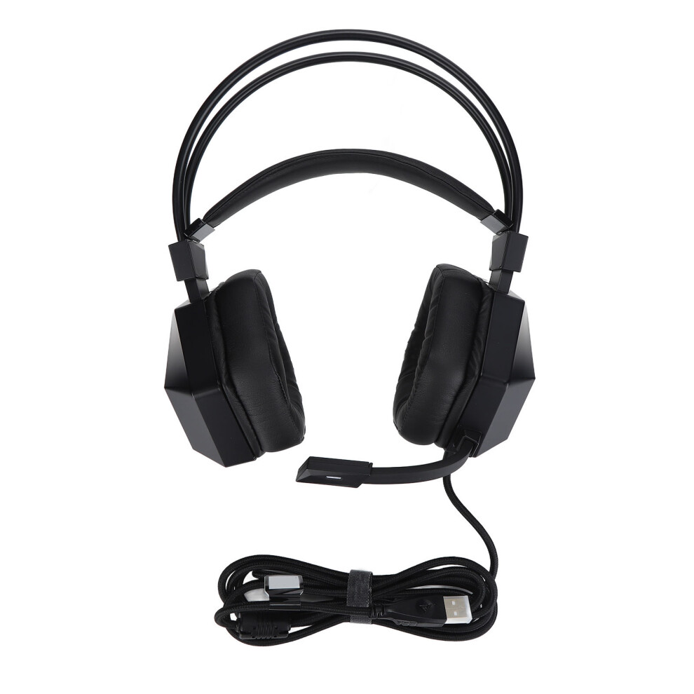 High Performance Gaming Headset With 7.1 Surround Sound And Vibration Feedback Usb Noise Canceling Microphone Breathable Ear Pads Plug And Play For Pc 9012494935400
