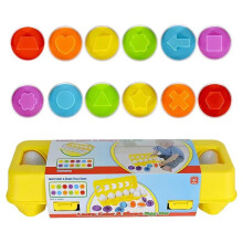 12Pcs Baby Matching Eggs Toys Colorful Educational Shape Sorting For Toddlers Preschool Gift Early Learning Game