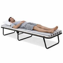 Portable Folding Bed Single Guest Camping Cot Z Bed with Mattress Strong