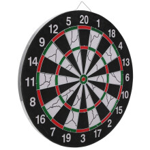 Dart Game Board 18Inch Indoor WallMounted DoubleFaced Target with 6 Pins Chess Leisure Sports