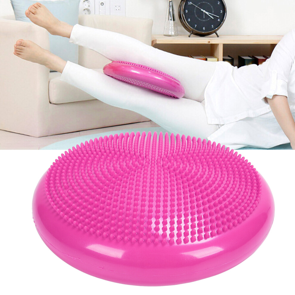 Pink Yoga Balance Cushion Mat - Massage Ball and Exercise Tool