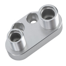Adattatore Compressore in Alluminio per SD7B10 7176, Alluminio Billet Lucido