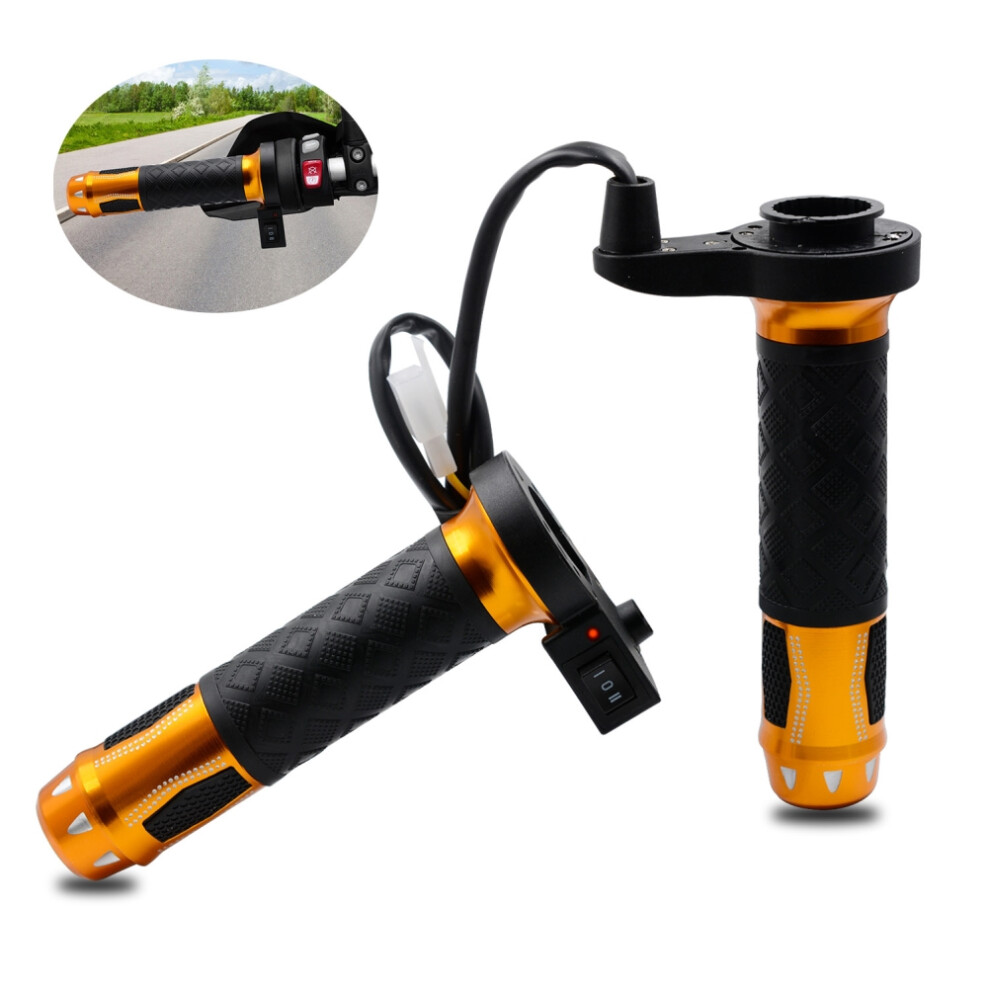 Electric Handlebar Grips Winter Warmer With Three Stage Adjustable Temperature Heated Motorcycle Hand Grips Aluminum Alloy Fast Heating Universal Fit 9499224682887