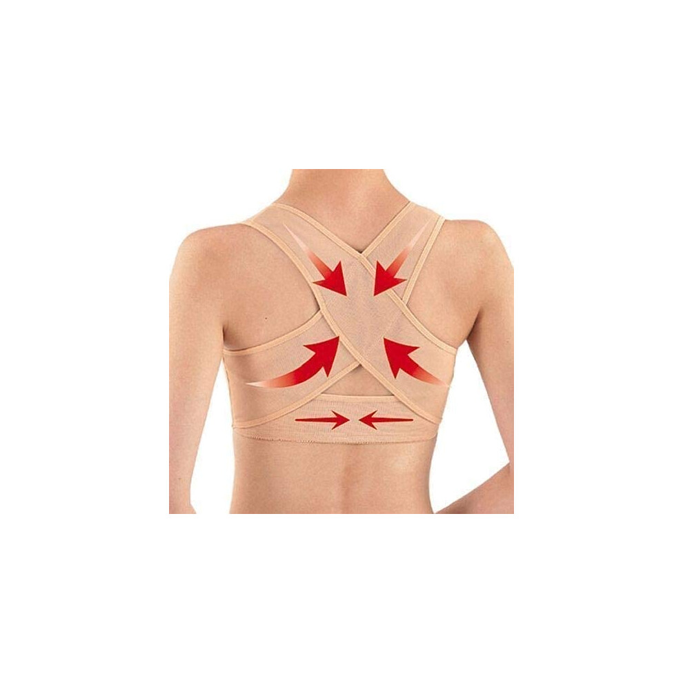 Posture Corrector for Women XL Adjustable Back Support Brace Beige Shoulder Straightener Breathable
