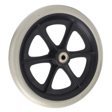 Rodas giratórias dianteiras para cadeira de rodas, rodas antiderrapantes de substituição com rolamento suave em PU, cubo reforçado com rolamento