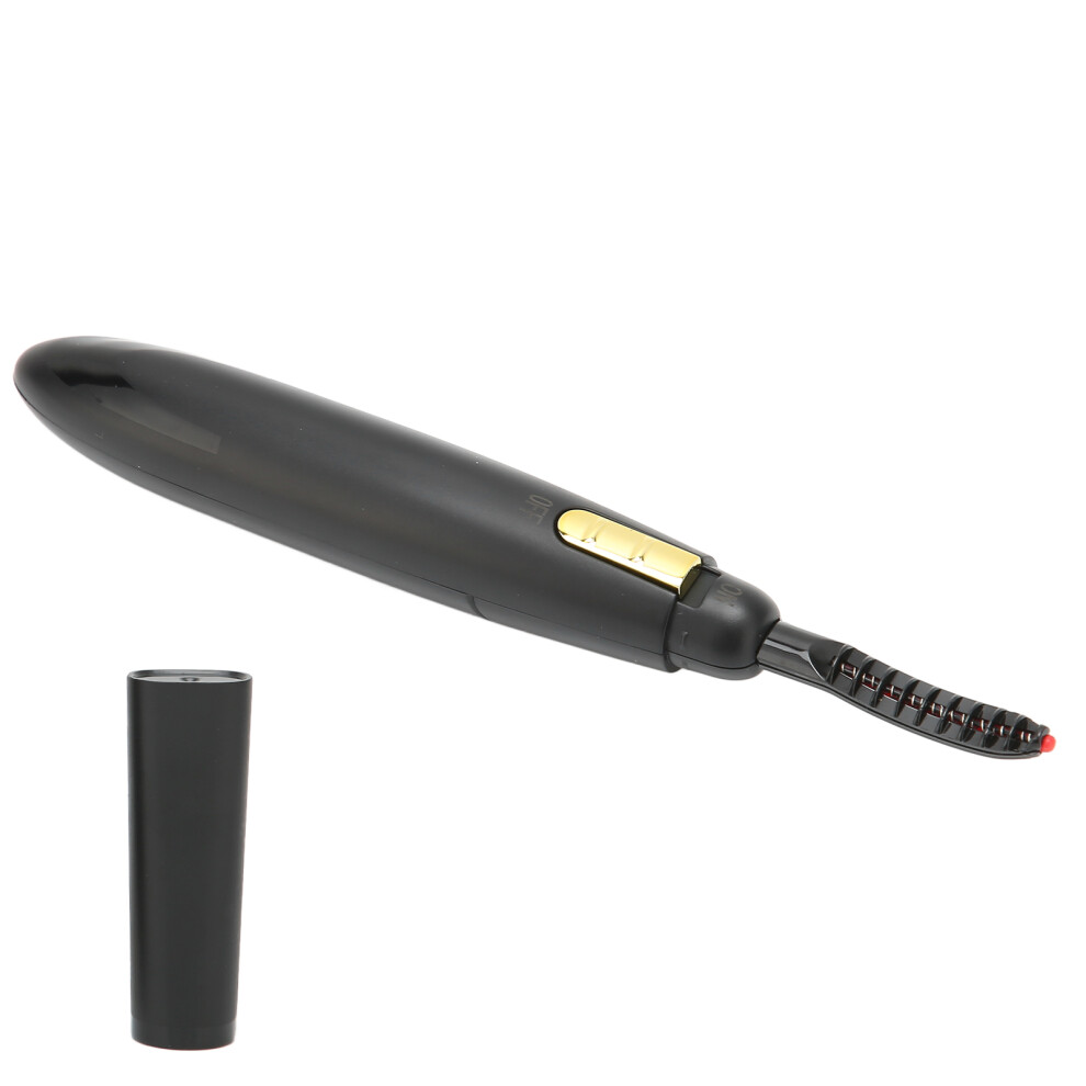 Black Electric Eyelash Curler Quick Heating Battery Powered Long Lasting