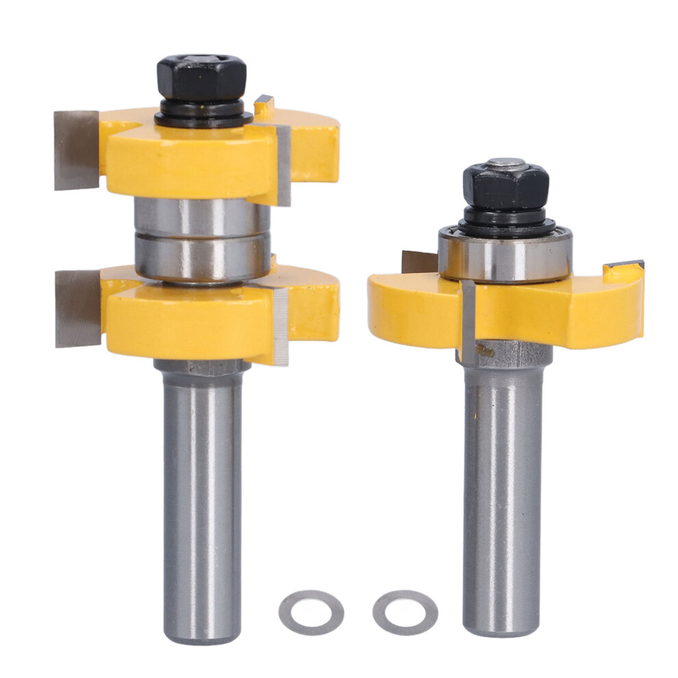 Router Bit Set With Opposing Shear Angles And Anti Backlash Design Ideal For Diy Projects On Plywoods Hardwoods Softwoods Featuring Smooth Clean 9175034382550