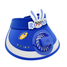 Sun Visor Hat With Fan, Portable Rechargeable Fan Hat, Hiking Outdoor Sun Hat, Dark Blue, For Kids Girls Boys