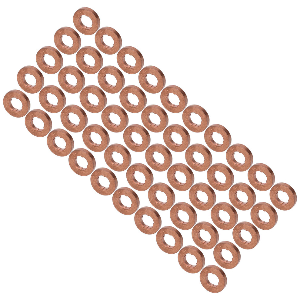50Pcs Copper Washer Kit For Injector Nozzle Gasket, 15Mm Outer 9451376779662