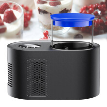 Hot and Cold Yogurt Maker with Rapid Refrigeration and Heating, Digital Display, Black