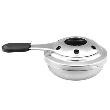 Stainless Steel Alcohol Stove for Camping Use, Lightweight Alcohol Stove with Detachable Design and Splash-Proof Structure, Anti-Scalding Handle