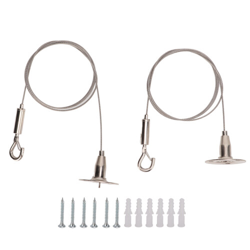 Câble de suspension murale pour tableaux, kit de câbles de suspension réglables avec mécanisme facile à utiliser, câble de suspension robuste