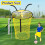 Football Target Net  Bins Goal Training Net Target Practice Net With Four Straps Foldable Field Net For QB Training 3