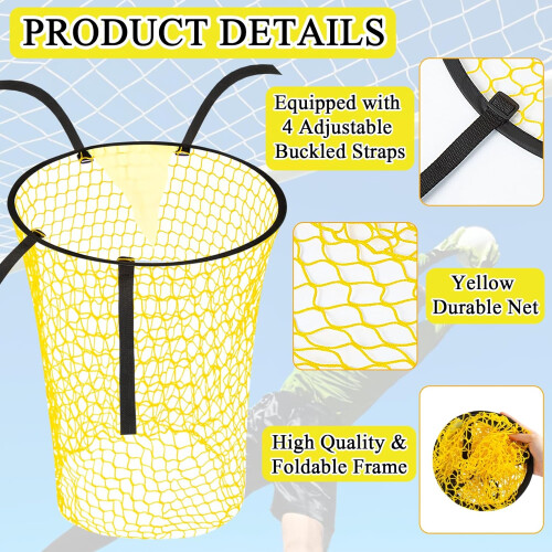Football Target Net  Bins Goal Training Net Target Practice Net With Four Straps Foldable Field Net For QB Training 1