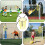 Football Target Net  Bins Goal Training Net Target Practice Net With Four Straps Foldable Field Net For QB Training 4