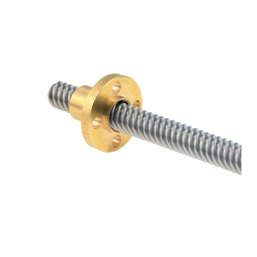 T8 Lead Screw With Brass Nut 200Mm 8Mm Trapezoidal Rod Smooth Thread Motion Long Service Life 9347817721386