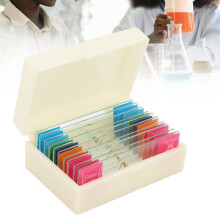 Set aus 10 biologischen Mikroskop-Objektträgern für Kinder & Schüler, 10 Glastiere