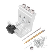 Adjustable Drill Dowel Jig Kit, Self Centering Dowel Jig with Woodwork Guides for Universal High Precision Jig and Carpentry Locator, Durable Tools