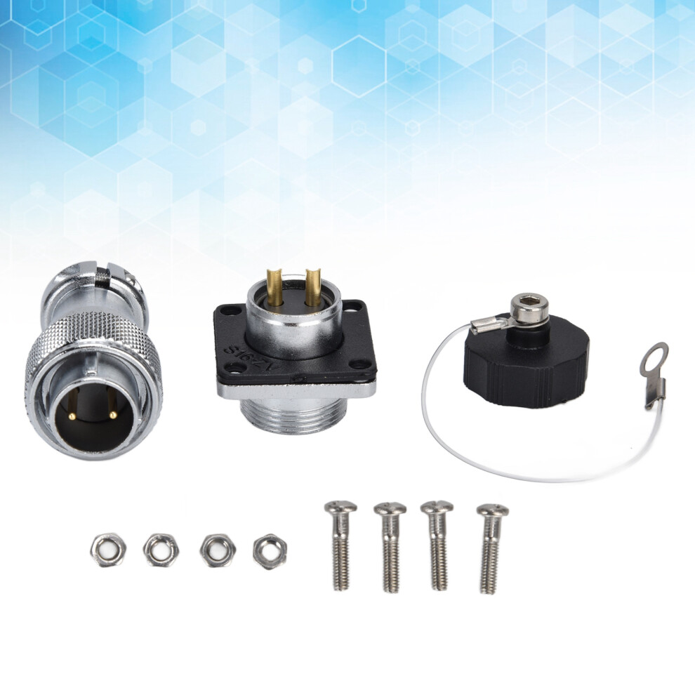 2 Pin Metal Aviation Connector Waterproof Zinc Alloy Ws16 500V 9421376787103