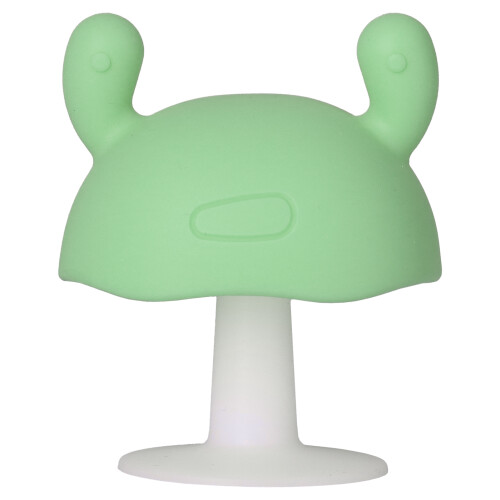 Baby Mushroom-Shaped Silicone Teether for Infants 4+ Months, Green 1