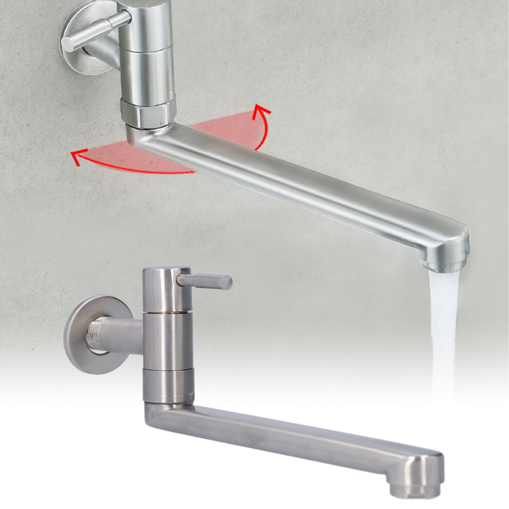 G1/2 Stainless Steel Lengthen Water Faucet 29X9.5x3cm 5011376789999