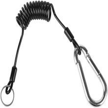 Tether Coiled Lanyard for Kayak Fishing Enthusiasts, Retractable Fishing Lanyard with Industrial-Grade Stainless Steel and TPU Jacket, 6FT Expandable