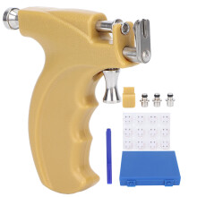 Pistola de perfuração de orelha de qualidade profissional, aplicação versátil para uso em salão e em casa, 4 tipos de pontas de pistola em aço