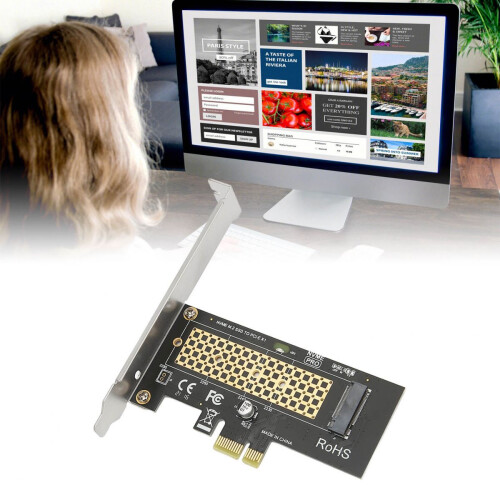Αποδοτική λύση εγκατάστασης SSD M.2NVMe, εφέ ψύξης για υποδοχές Pcie X4X8X16, υποστήριξη 2