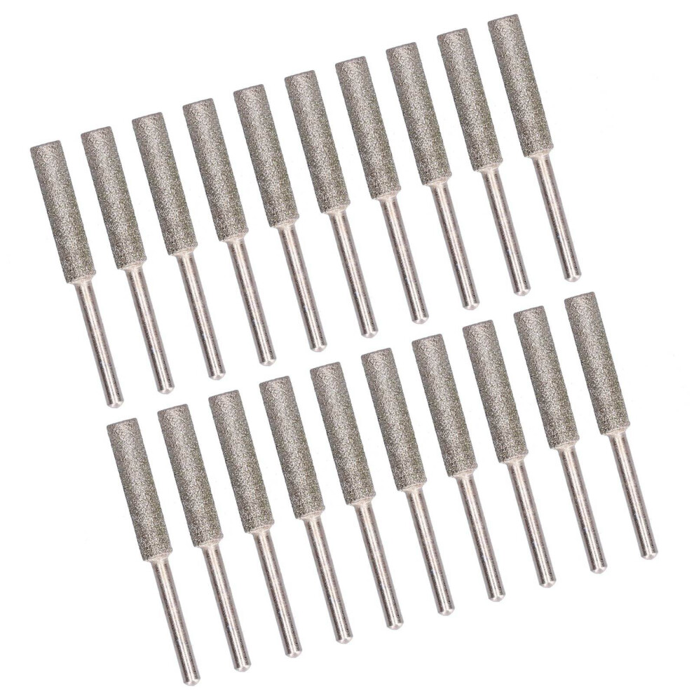 Chainsaw Sharpener Burr Set 20Pcs Silver 5.5Mm Rotating File Grinding Kit 4991376791547