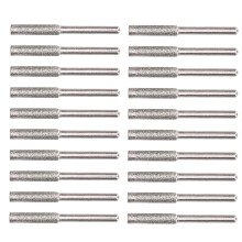 20 Stück Kettensäge-Schleifbohrer Set Silber 4mm Drehmeißel zum Sägen von Holz