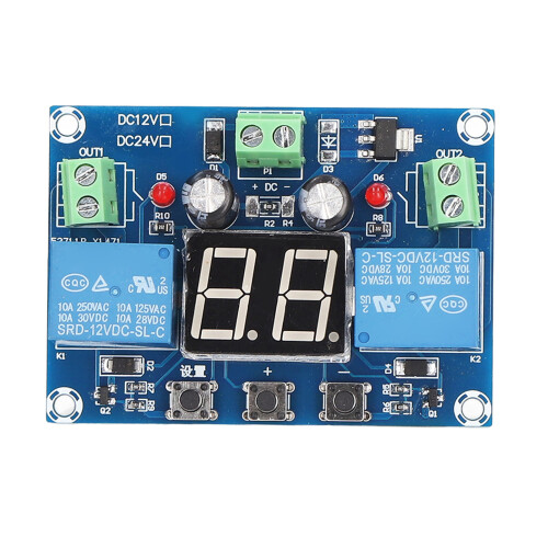 XH-M225 Timerrelais-Modul 0-99S 2-Kanal DC12V Digital Schaltboard 1