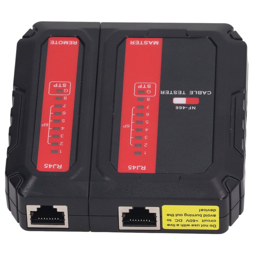 Rj45 Tester Tool, Network Cable Tester With Rj45 Rj11 Port Ethernet Cable Speaker Coax Video Data Fast Slow Gear 60V Telephone Line Continuity Test 9138057589306