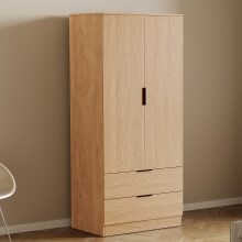 (Pine) Trega 2 Door 2 Drawer Wardrobe Wooden Storage