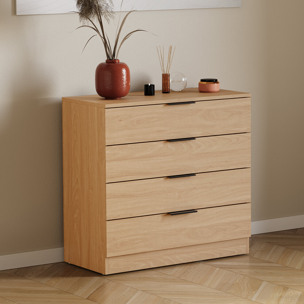 Vida Designs (Pine) Trega 4 Drawer Chest Of Drawers Wooden Storage